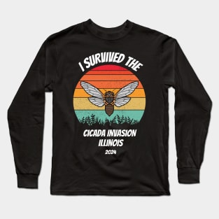 I survived the cicada invasion Illinois 2024 Long Sleeve T-Shirt